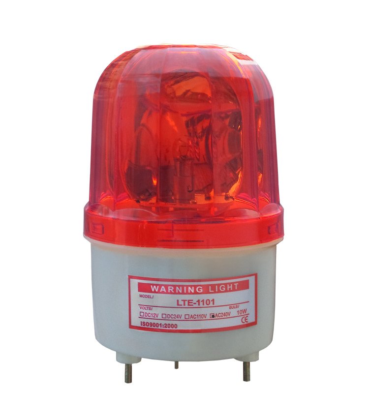 11921 - SINALIZADOR GIRATÓRIO LTE1101-R24 24VCC TIPO GIROFLEX COR VERMELHA Ø10CM