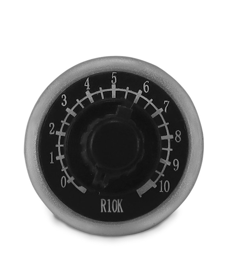 14121 - POTENCIÔMETRO LINEAR TIPO B 10K C/ KNOB 1 ESCALA VOLTA 