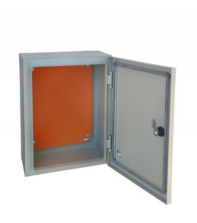 8823 - QUADRO DE COMANDO METÁLICO 400X300X200MM COM PLACA DE MONTAGEM