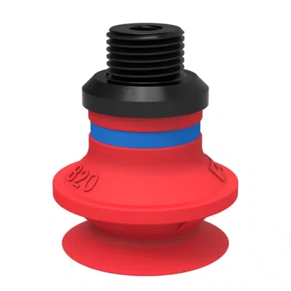 0110336 - VENTOSA B20 1F SIL CONEXÃO RET 1/8 MACHO M5 FÊMEA B20.20.02CD