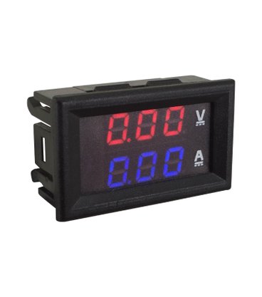 10816 - VOLTÍMETRO E AMPERÍMETRO DIGITAL TX-56D50 28X48MM PARA VCC. ALIMENTAÇÃO 10~24VCC MEDIÇÃO INDIRETA ATÉ 50A E 0~100VCC