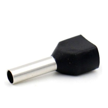 11968 - TERMINAL PRÉ-ISO ILHOS DUPLO 6,0MM² - PRETO – TE6014 - 100 PÇS*** (9014)