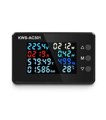 12632 - MULTIMEDIDOR LCD MONOFÁSICO KWS-AC301 ALIMENTAÇÃO 50~300VCA