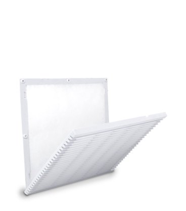 13332 - VENEZIANA COM FILTRO PARA VENTILADOR 20X20CM COR CINZA *** (9009)