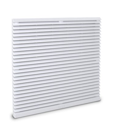 13332 - VENEZIANA COM FILTRO PARA VENTILADOR 20X20CM COR CINZA *** (9009)