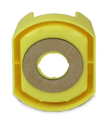 13469 - PROTEÇÃO P/ BOTAO DE EMERG 40MM AM PLAST PARCIAL 22MM + PLACA EMERG SIBR