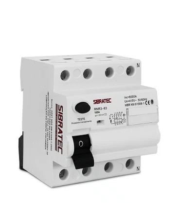 13842 - INTERRUPTOR DIFERENCIAL DR TETRAPOLAR DE 100A COM 30MA CLASSE AC