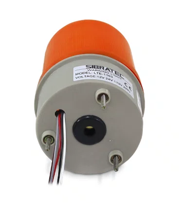 14048 - SINALIZADOR GIRATÓRIO LTE1103 12/24/110/220 AC/DC GIROFLEX AM Ø10CM + BUZZER