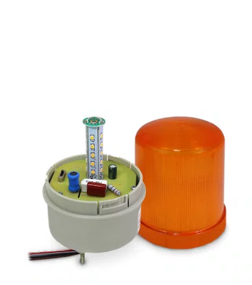 14048 - SINALIZADOR GIRATÓRIO LTE1103 12/24/110/220 AC/DC GIROFLEX AM Ø10CM + BUZZER