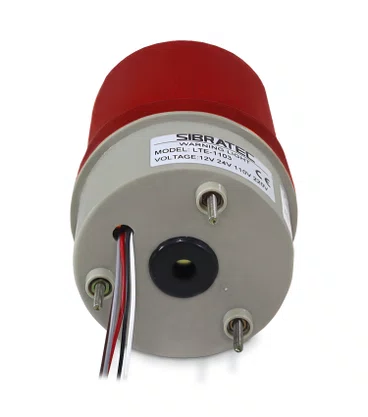 14049 - SINALIZADOR GIRATÓRIO LTE1103 12/24/110/220 AC/DC GIROFLEX VM Ø10CM + BUZZER