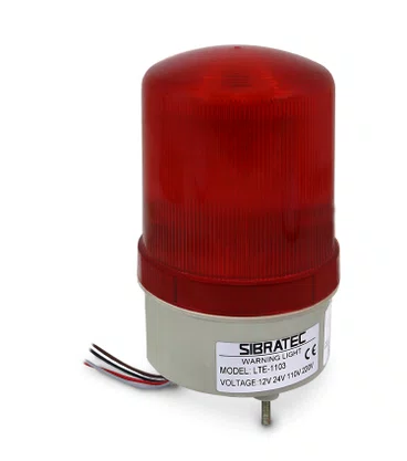 14049 - SINALIZADOR GIRATÓRIO LTE1103 12/24/110/220 AC/DC GIROFLEX VM Ø10CM + BUZZER