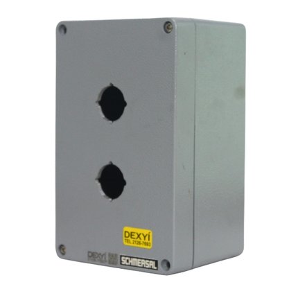 169118 - CAIXA ALUM CINZA 2 FUROS 22MM 100x160x80