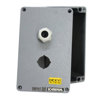 169118 - CAIXA ALUM CINZA 2 FUROS 22MM 100x160x80