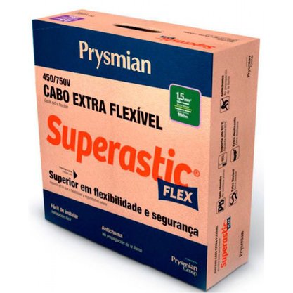 2000000000442 - CABO SUPERASTIC FLEX 750V BR 4,0MM2 X 100MT