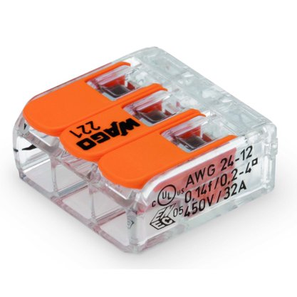 221613 - CONECTOR EMENDA P/ CABO 0,5~6MM 3 VIAS