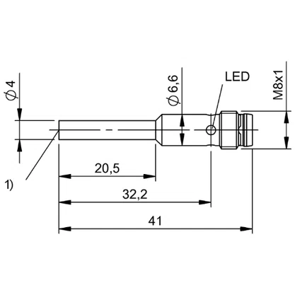 223000 - SENS IND 4 X 41 PNP NA 0,8 LT FC CON M8 3K