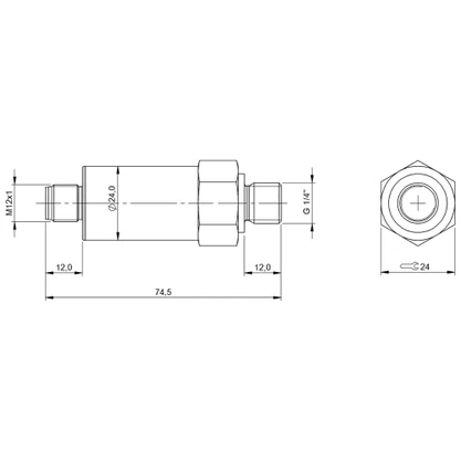 230454 - SENS PRS 24X94 1/4 ANALG 4~20MA 400BAR CON M12