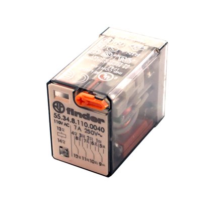 553481100040 - RELE INDS S55 14 PIN 110V 7A 4 NA NF