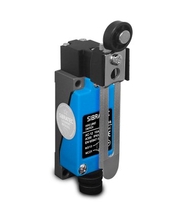 5778 - CHAVE FIM DE CURSO COM ROLDANA 18MM AJUSTÁVEL ME8108 COM 1NA + 1NF E CORPO METÁLICO