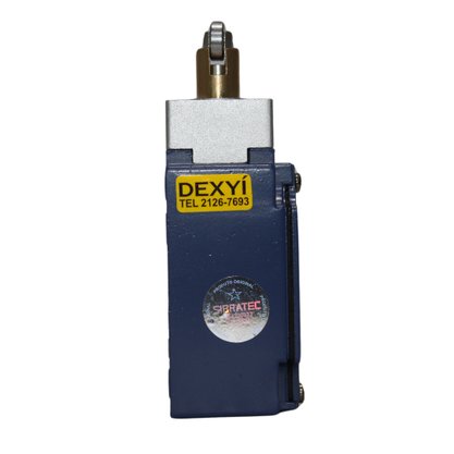9758 - CHAVE FIM DE CURSO COM PINO E ROLDANA AXCK-J167 COM 1NA + 1NF E CORPO METÁLICO