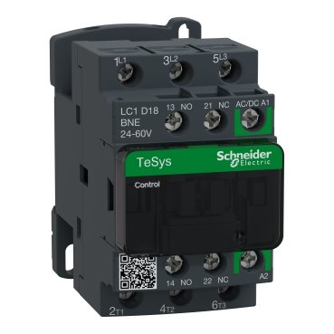 LC1D18BNE - CONTATOR 3P 18A MENORQ440V B.ACDC 24-60V