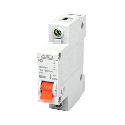 N31C10 - DISJUNTOR MINI N3 1 POLOS 10A CURVA C