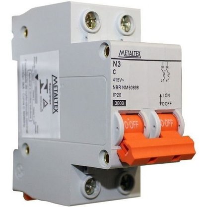 N32C02 - DISJUNTOR MINI N3 2 POLOS 2A CURVA C