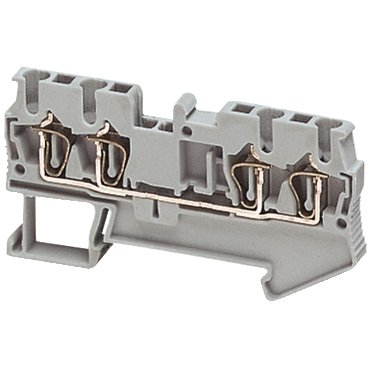NSYTRR44 - CONECTOR MOLA 1 NIVEL 4MM2 4 PONTOS CINZ
