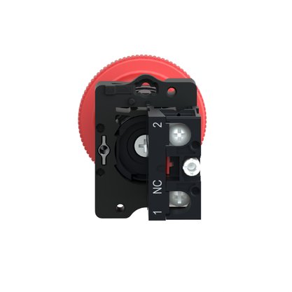 XA2ES542 - BOTAO EMERG 40MM GIRAR DESTRAV 1NF VERM.