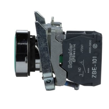 XB4BA31 - BOTAO 22MM METALICO A IMPULSAO 1NA VERDE