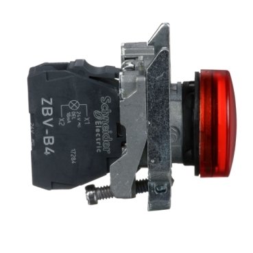 XB4BA42 - BOTAO 22MM METALICO A IMPULSAO 1NF VERME