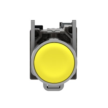 XB4BA51 - BOTAO 22MM METALICO A IMPULSAO 1NA AMARE