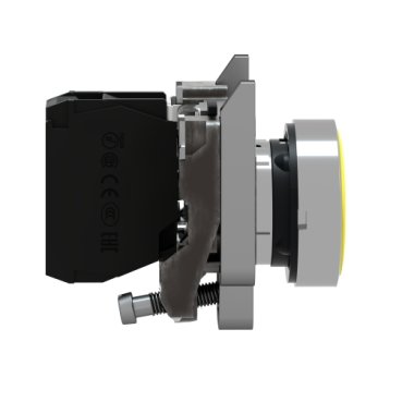 XB4BA51 - BOTAO 22MM METALICO A IMPULSAO 1NA AMARE