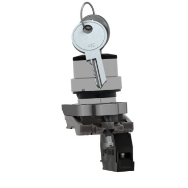 XB4BG21 - COMUTADOR 22MM METALICO COM CHAVE 2POS F