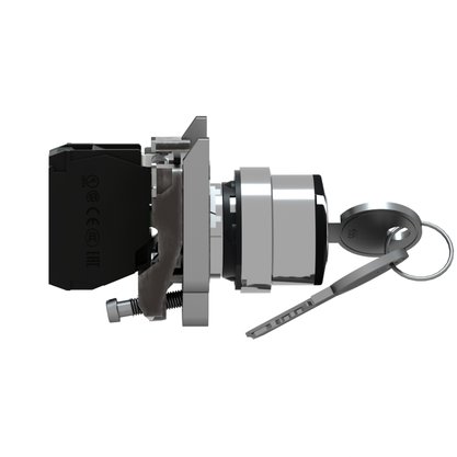 XB4BG21 - COMUTADOR 22MM METALICO COM CHAVE 2POS F