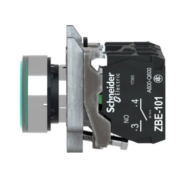 XB4BW33B5 - BOTAO 22MM METALICO LUMINOSO LED 24VCA C