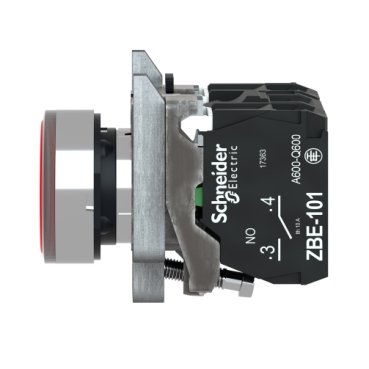 XB4BW34B5 - BOTAO 22MM METALICO LUMINOSO LED 24VCA C