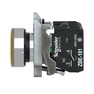 XB4BW35B5 - BOTAO 22MM METALICO LUMINOSO LED 24VCA C