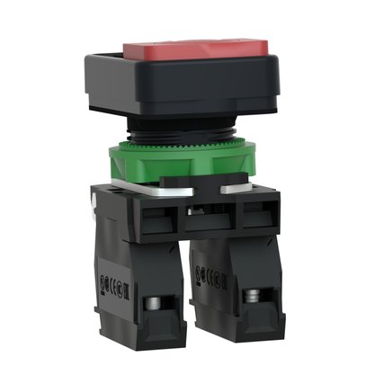 Botão Duplo Ø22Mm Plástico, Retorno Por Mola, Verde+Vermelho, Na+Nf Xb5Al73415, Schneider Electric