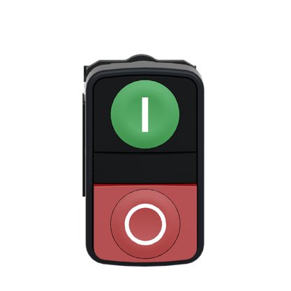 Botão Duplo Ø22Mm Plástico, Retorno Por Mola, Verde+Vermelho, Na+Nf Xb5Al73415, Schneider Electric