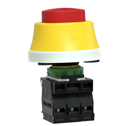 XB5AS84W3B41 - BOT. EMERG. LUMIN. 24VAC/DC 1NA 2NF 60MM