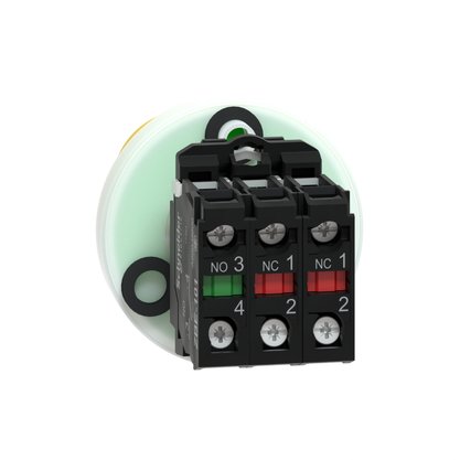 XB5AS84W3B41 - BOT. EMERG. LUMIN. 24VAC/DC 1NA 2NF 60MM