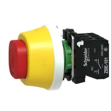 XB5AS84W3B41 - BOT. EMERG. LUMIN. 24VAC/DC 1NA 2NF 60MM
