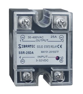 10106 - RELÉ DE ESTADO SÓLIDO MONOFÁSICO SSR-25DA 25A CONTROLE = 3~32VCC – CONTATO (25A) = 30~480VCA
