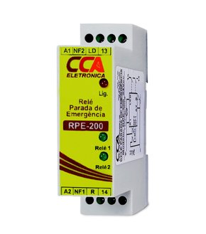 10273 - RELÉ PARADA EMERG CCA - MODELO RPE-200 24VCC - 2 ENTRADAS ( DUPLO CANAL)
