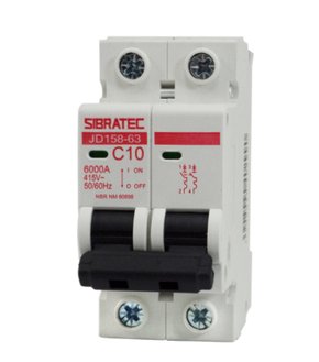 11191 - DISJUNTOR DIN BIFÁSICO DE  40A. CURVA C - 5KA - JD158-63-2P-C402 (10306)