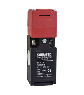 11728 - CHAVE DE SEGURANÇA (FIM DE CURSO) CZ-93-C 1NA+1NF COM RUPTURA POSITIVA ATÉ 3A/240VCA