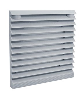 11835 - VENEZIANA PARA VENTILADOR 12X12CM CINZA COM FILTRO 