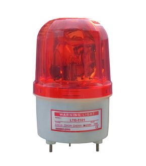 11920 - SINALIZADOR GIRATÓRIO LTE1101-R220 220VCA TIPO GIROFLEX COR VERMELHA Ø10CM