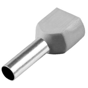 11967 - TERMINAL PRÉ-ISO ILHOS DUPLO 4,0MM² - CINZA – TE4012 - 100 PÇS*** (9013)